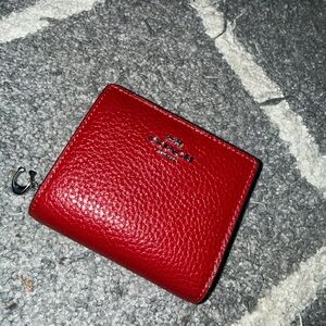 Coach Cherry Red Leather Wallet